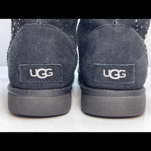 UGG 1110420 Classic Short Studded Black Swarovski Crystal Metal Boot - Picture 3 of 12